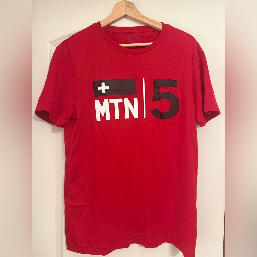 Polo‎ Ralph Lauren Polo Ski Graphic T-Shirt Crew Neck Tee Red Mens M NWT